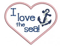 Stickdatei - I love the sea - Anker